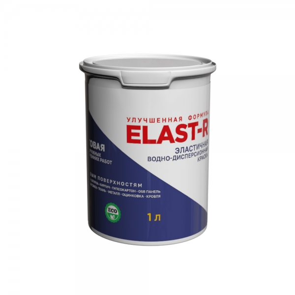 Эластичное покрытие Elast-R улучшенная формула (белый) 1 л
